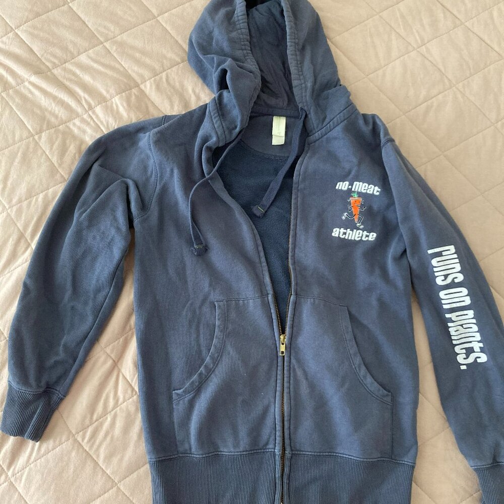 Vintage Econscious No Meat Athlete (Runs on Plants) Zipper Jacket S/M